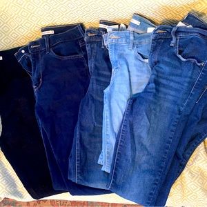 Levi’s High Rise Super Skinny size 28, lot of 5